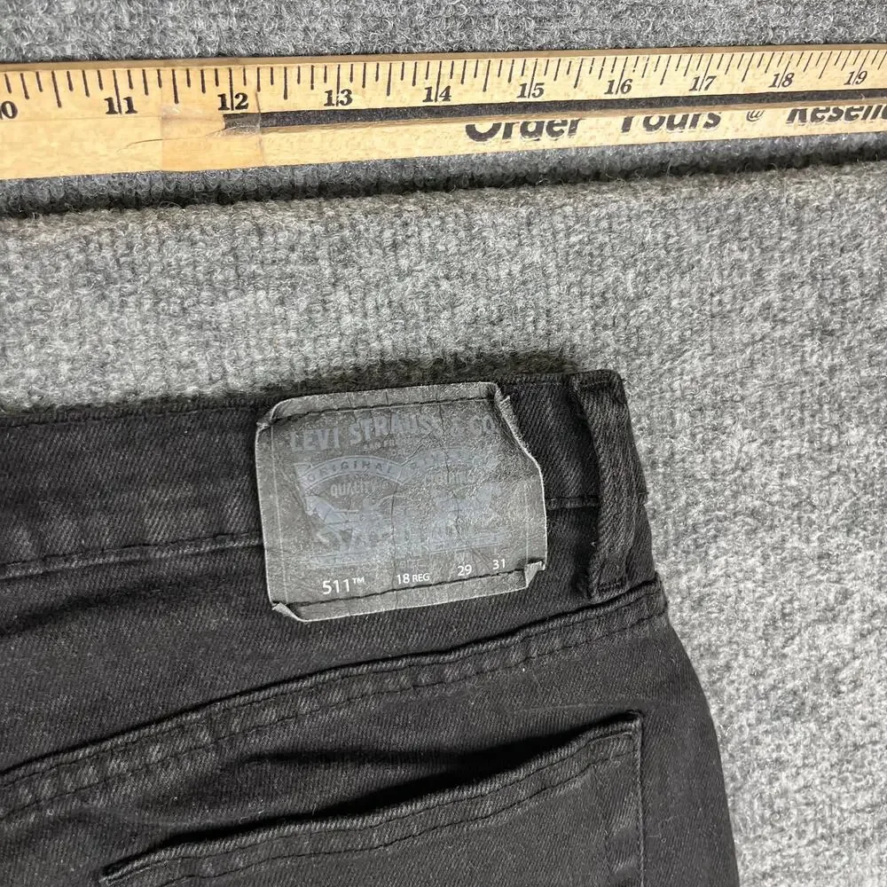 Levis Jeans Mens Size‎ 29x31 Performance 511 Black Slim Straight Stretch Pants